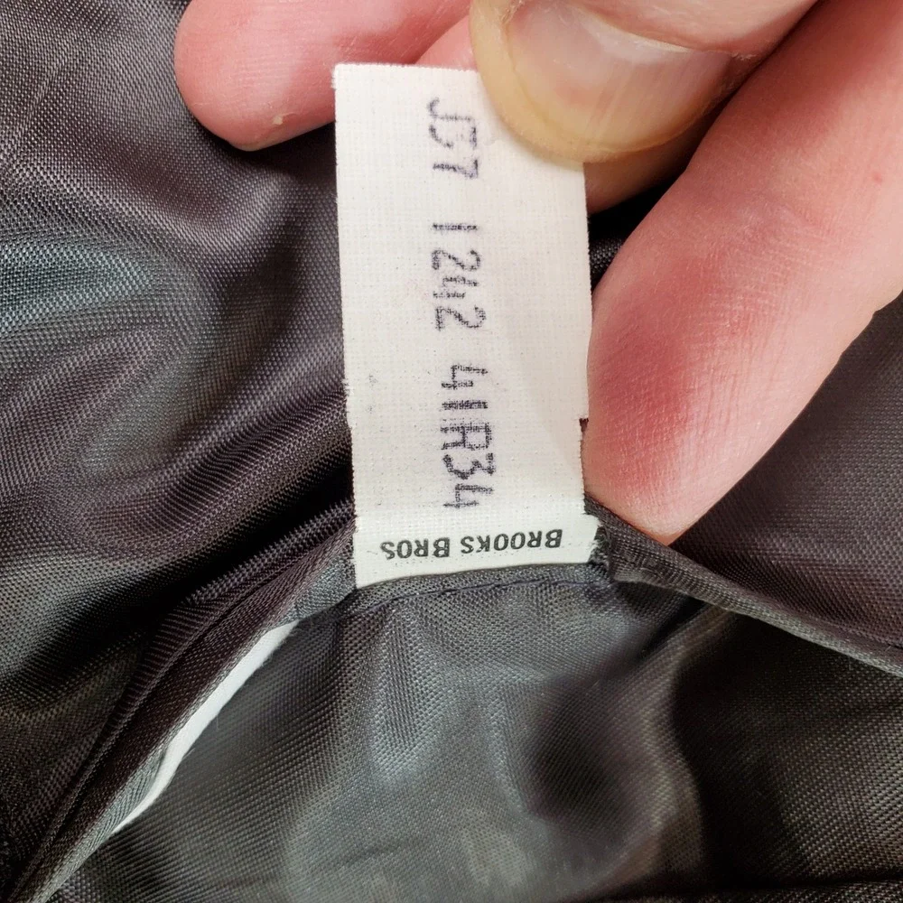 Vintage Brooks Brothers Blazer Mens 41R Grey Brooksgate 100% Wool 2-Button USA